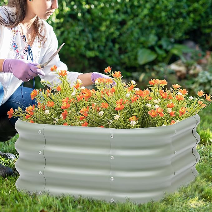 2-Pack 2x1ft Galvanized Raised Garden Bed, Outdoor Planter Bed, Metal Planter - Image 6