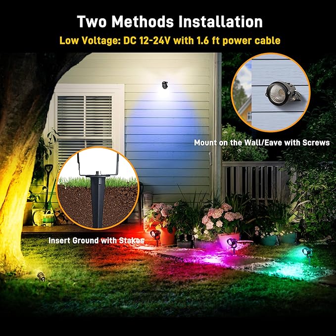 Halloween Christmas Landscape Lights 12W RGBW Outdoor Spot Lights - Image 7