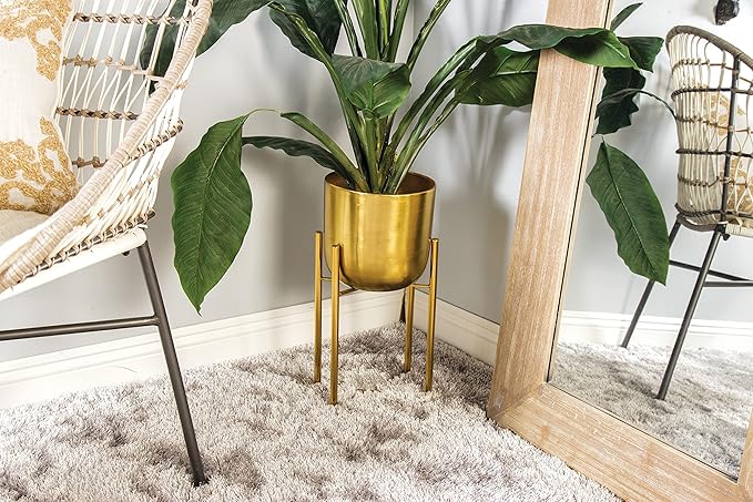 CosmoLiving by Cosmopolitan Metal Indoor Outdoor Planter Dome Large Planter Pot - Image 10