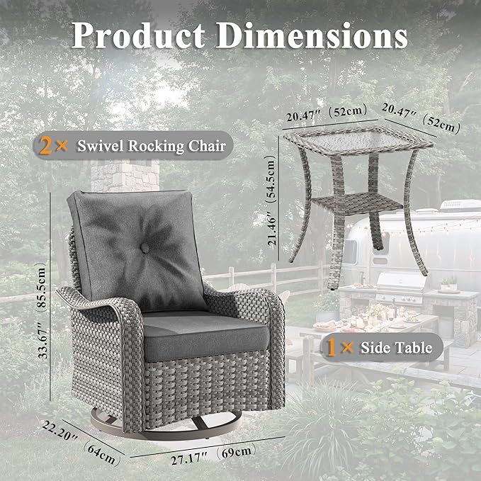 2-Seat Modern Patio Furniture Set - Image 8