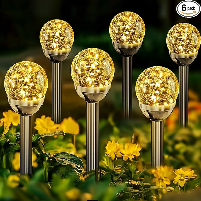 SOLPEX Solar Garden Lights String, 6 Pack Outdoor Christmas Decoration Warm by Solpex
