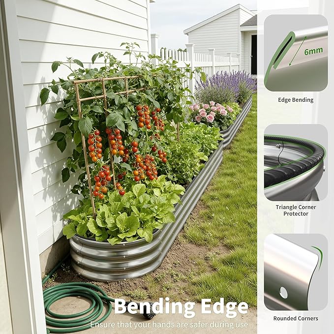 Galvanized Metal Raised Garden Bed Kit - Image 3