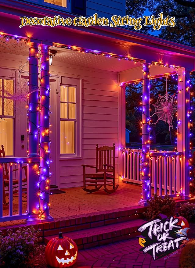 Brightown 4 Pack Solar Halloween String Lights, Total 184FT 480 LED Solar - Image 8