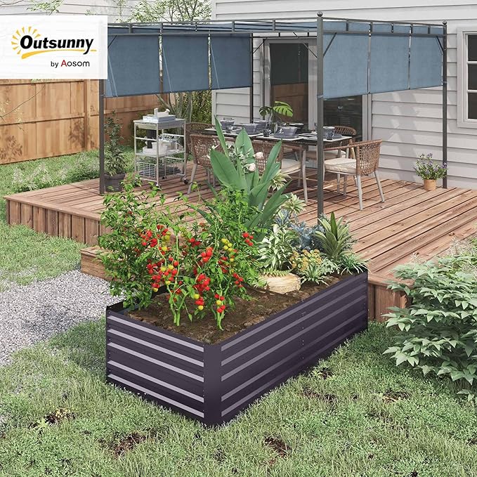 Outsunny Galvanized Raised Garden Bed Kit - Image 2