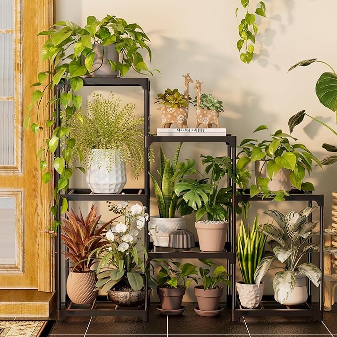 Plant Stand Indoor Plant Shelf Outdoor Metal Plant Rack - Image 3