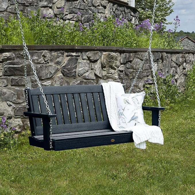 Highwood Lehigh Porch Swing, 4 Feet, Federal Blue - Image 2