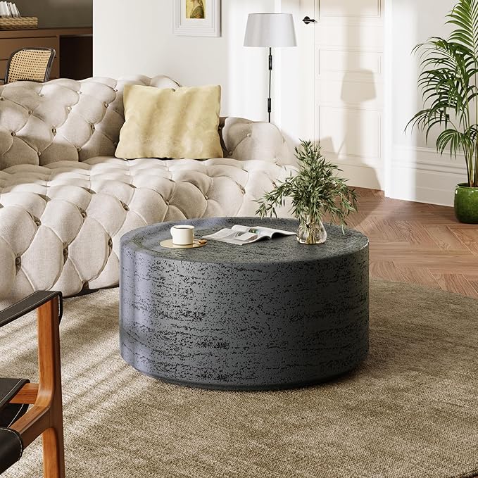UPHA Outdoor Round Coffee Table, Small Modern Minimalist Accent Tables - Image 6