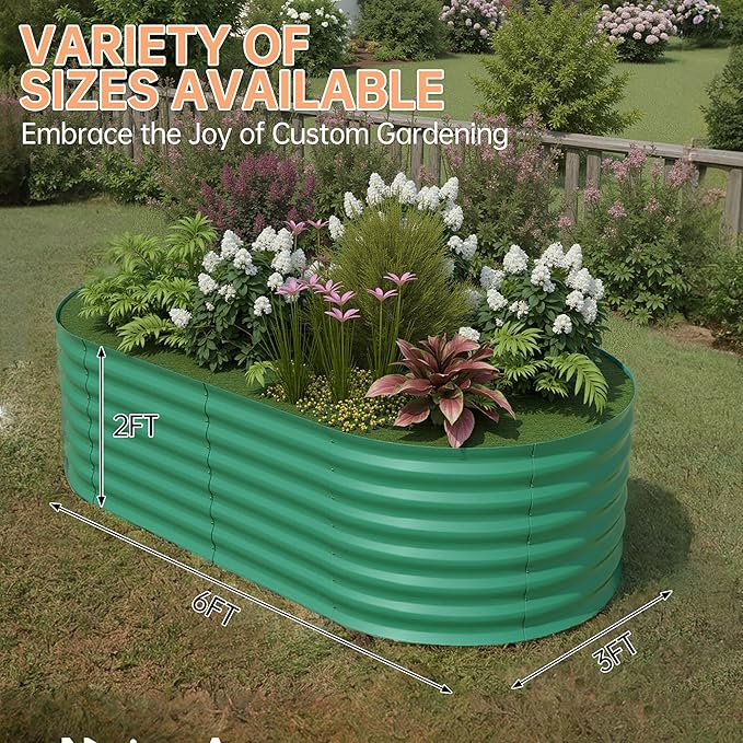 Garvee 6x3x2 ft Galvanized Raised Garden Bed Outdoor, 24 in Tall Metal Planter - Image 4