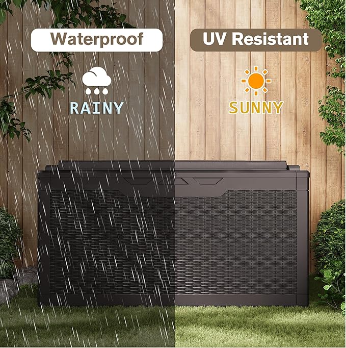 JUMMICO 100 Gallon Resin Deck Box - Image 4