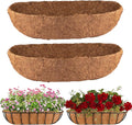 2Pcs Trough Coco Liner 30" Coco Coir Liners by HAOVZRI