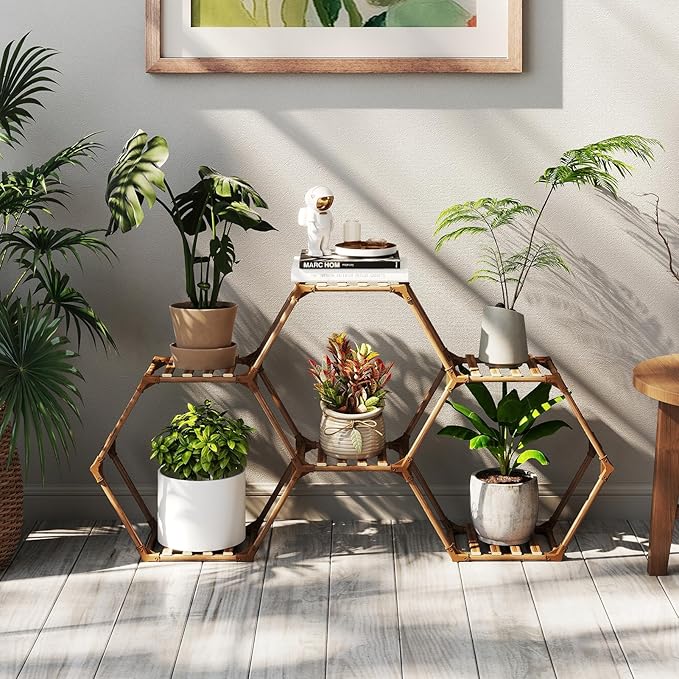Tikea Plant Stand Indoor Hexagonal Plant Stand by Tikea