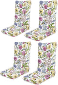 SERWALL HDPE Outdoor Rocking Chair Cushion Set of 4, Memory Foam Cushion by SERWALL