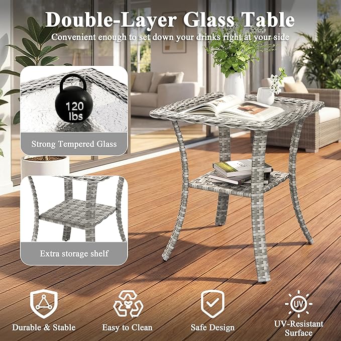 2-Seat Modern Patio Furniture Set - Image 6