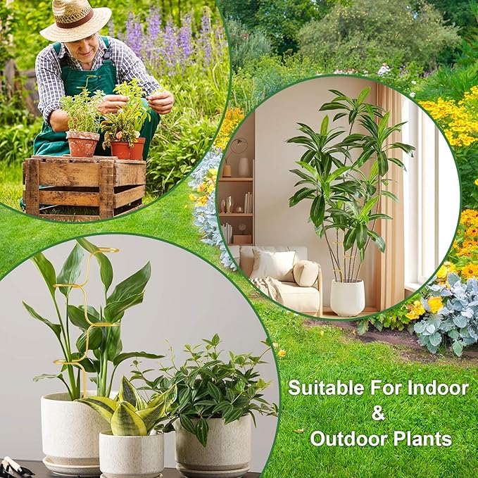 succulentlovers 4PCS Indoor Plant Support Stakes, 12.6 Inch Metal Monstera - Image 7