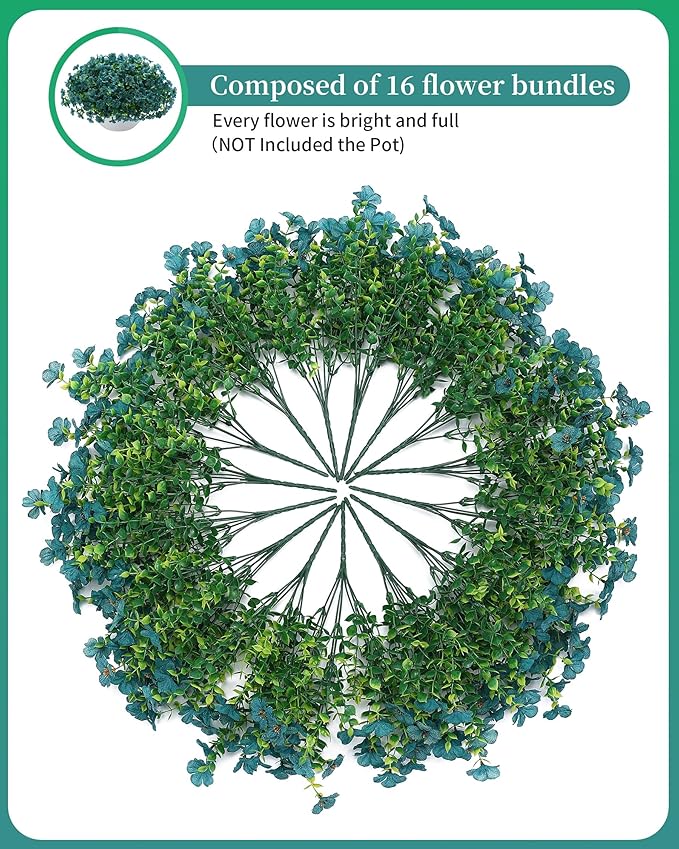 JAKY-Global Faux Artificial Plants Outdoor Flowers Spring Summer Decoration 16 - Image 3
