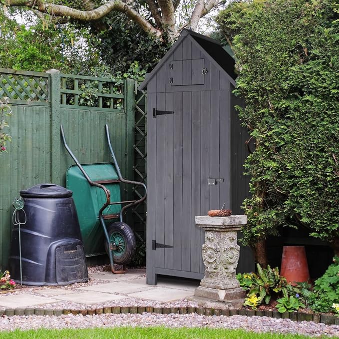 Outvita 70in Outdoor Storage Shed, Waterproof Wooden Garden Storage Cabinet - Image 7