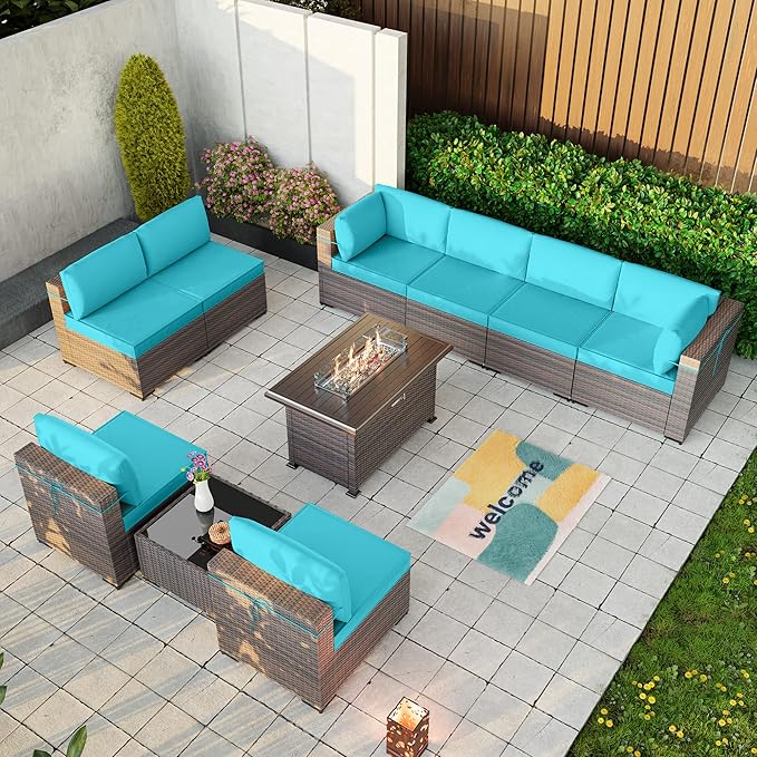 Kullavik 10 Pieces Outdoor Patio Furniture Set - Image 7