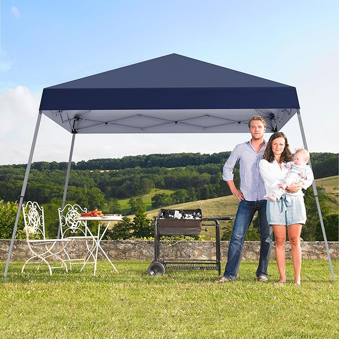 Canopy Tent, 10X10 FT Pop Up Canopy Outdoor Instant Tent Slant Legs - Image 7