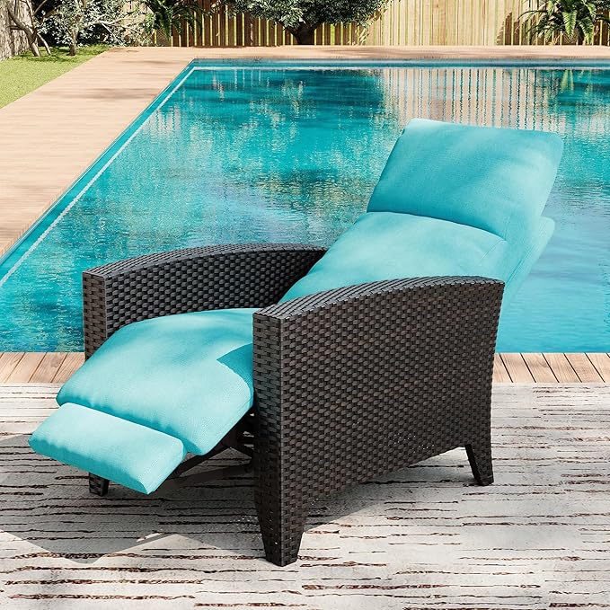 IDEALHOUSE Wicker Outdoor Recliner Reclining Patio Chairs - Image 4