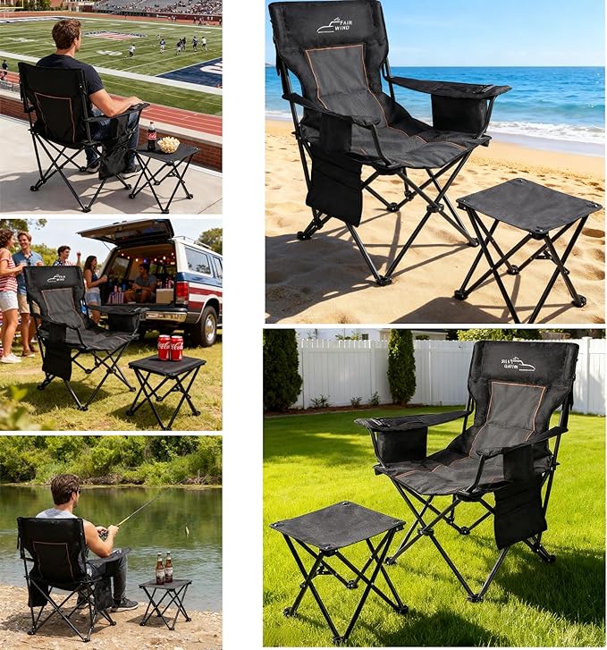 FAIR WIND Oversized Padded Camping Chair - Image 4