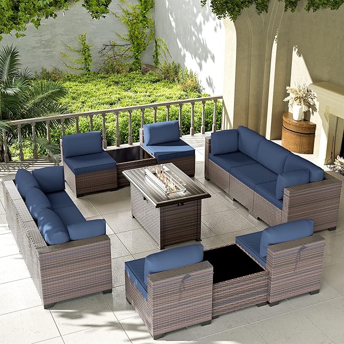 Kullavik 13 Pieces Outdoor Patio Furniture Set by KULLAVIK