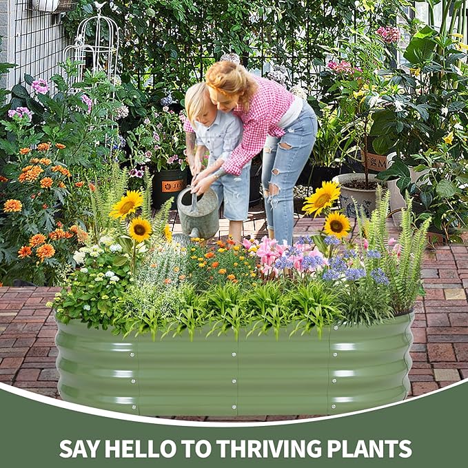 1MORE Galvanized Raised Garden Bed- Planter Garden Boxes Outdoor, Raised Beds - Image 2