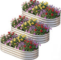 AHEONLAR 3 Pack 6×3×1ft Galvanized Raised Garden Beds, Oval Metal Garden Bed by AHEONLAR