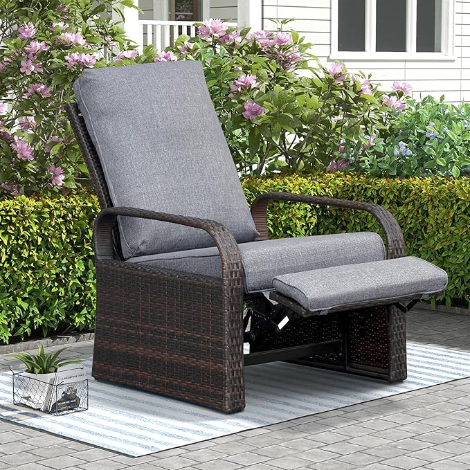 ATR ART TO REAL Outdoor Wicker Recliner Chair by ATRARTTOREAL