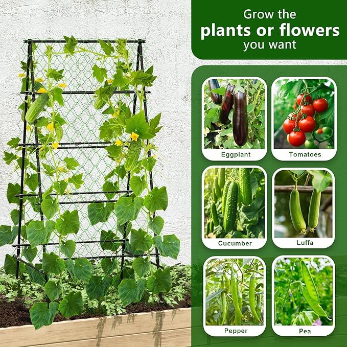 Garden Trellis for Climbing Plants, A-Shape Garden Plant Support Frame for - Image 4
