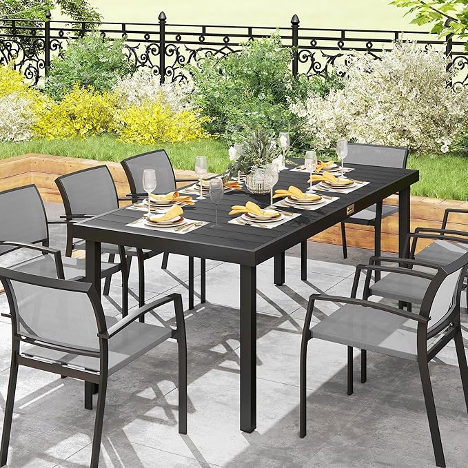 Outsunny 75" x 35" Outdoor Dining Table - Image 9