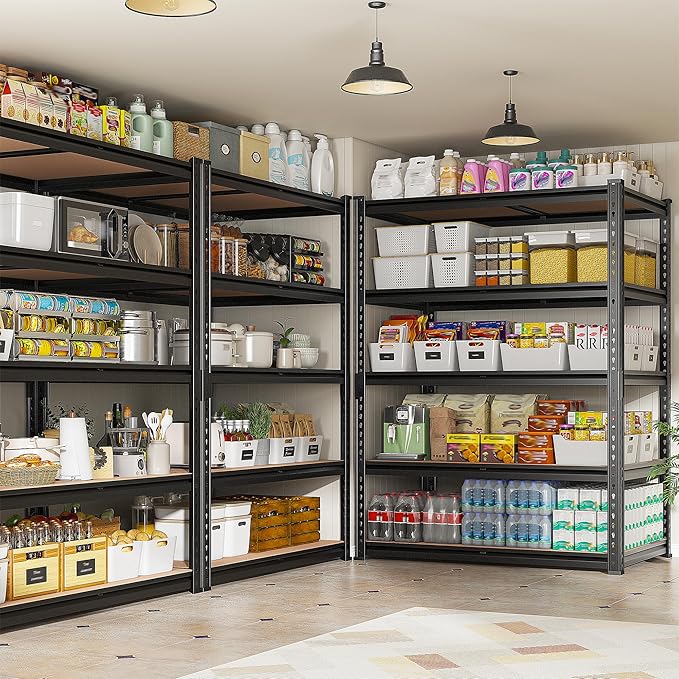 REIBII 2400LBS Storage Shelves 5 Tier Garage Shelving Heavy Duty, Adjustable - Image 6