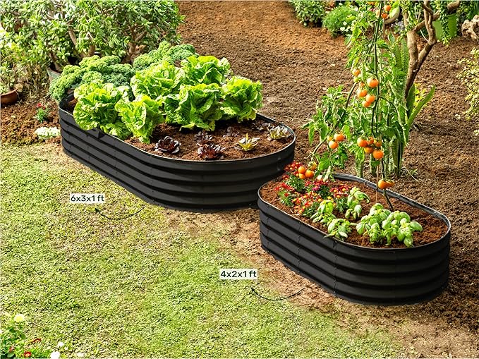 Plant & Plot Galvanized Raised Garden Beds Outdoor // 6×3×1 ft Planter Raised - Image 6