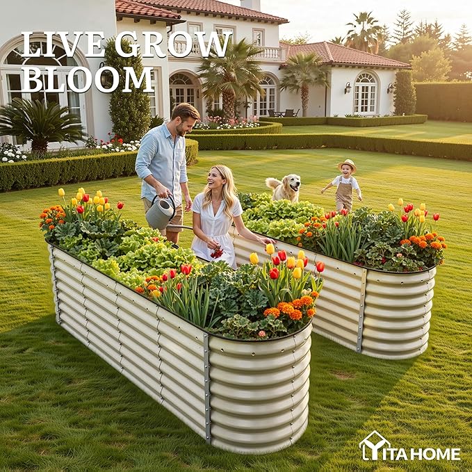 YITAHOME 24" Tall 9 in 1 Large Raised Garden Bed Kit, Outdoor Above Ground - Image 3