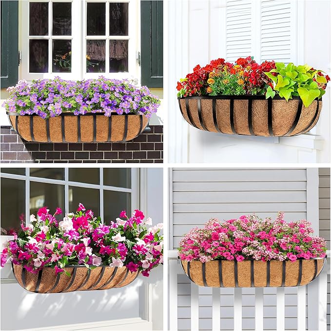 2pcs 30' Planter, Metal Window Box - Image 4