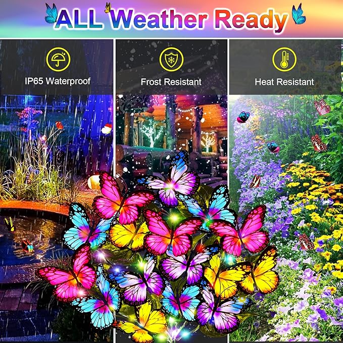Solar Garden Lights Outdoor Waterproof Solar Lights 2 Pack - Image 4