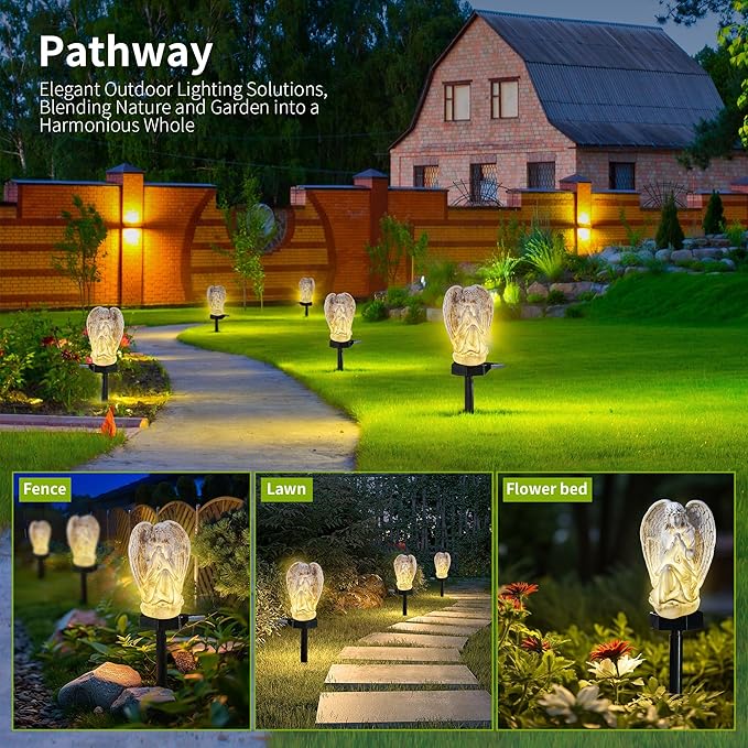 Garden Solar LED Light with Stake, Waterproof Outdoor Decor - Image 3