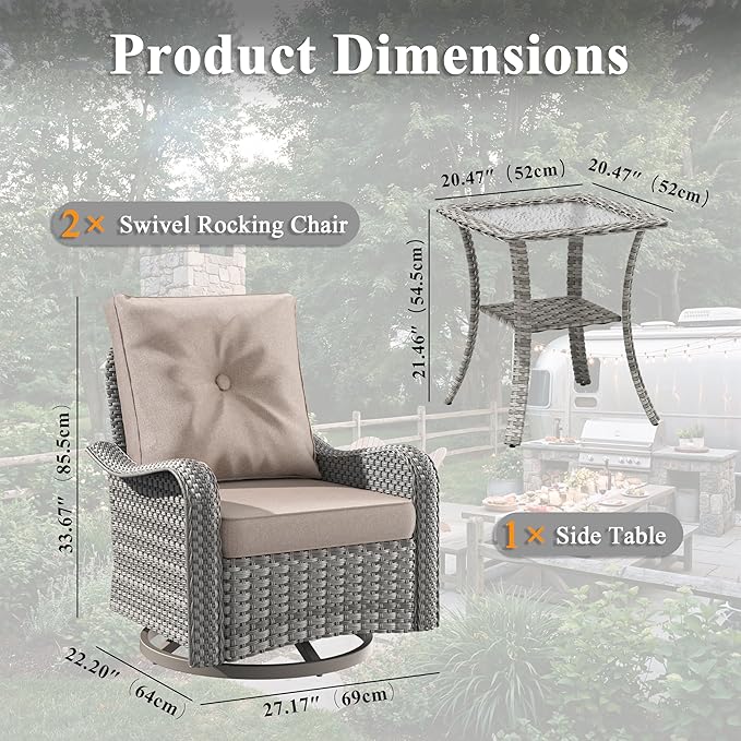 2-Seat Modern Patio Furniture Set - Image 8