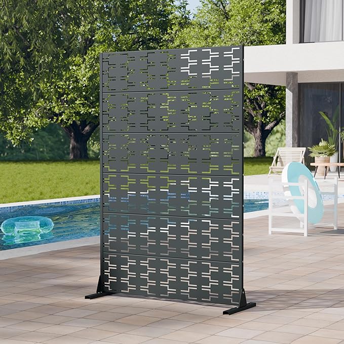 Casaphoria Metal Privacy Screen Outdoor, Drakgrey-Brick - Image 7
