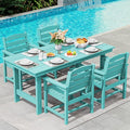 SERWALL Patio Table Set, 5-Piece Outdoor HDPE Furniture by SERWALL