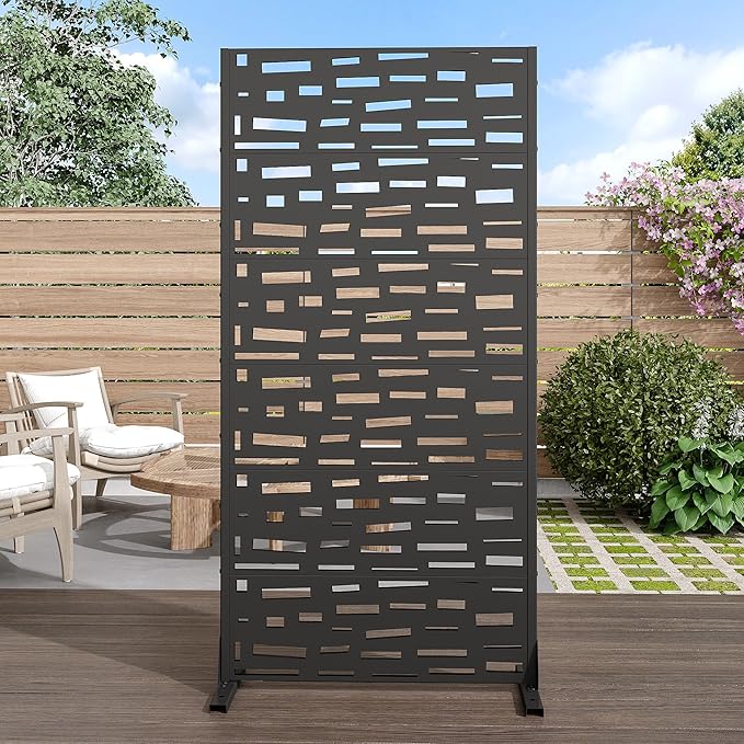 Casaphoria 72" H x 35" W Metal Outdoor Privacy Screen, Freestanding Decorative by Casaphoria