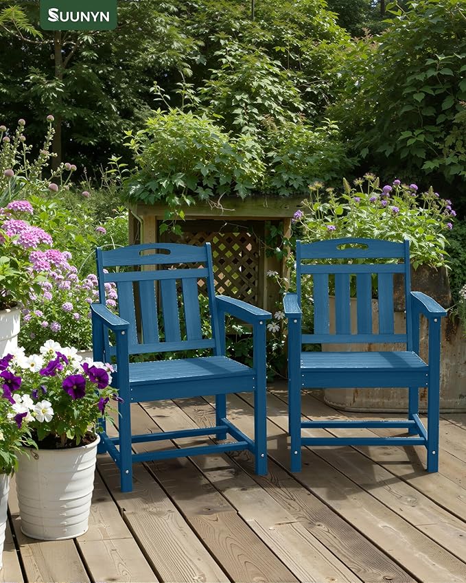 Set of 2 Weatherproof Patio Chairs - Image 8