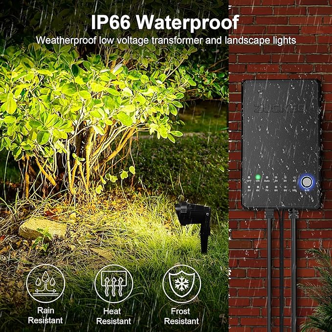 ZUCKEO All-in-One Landscape Lighting Kit, 5W LED Low Voltage Landscape Lights - Image 4