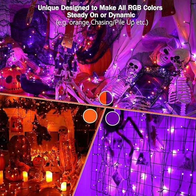 Brizled Color Changing RGB Christmas Lights, 66ft 200 LED Easter String Lights - Image 7