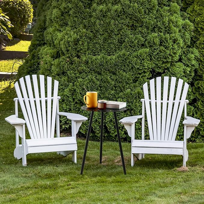 Metal Outdoor Side Tables Set of Two Small Outside Round End Table - Image 8