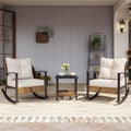 LAUSAINT HOME 3-Piece Rocking Bistro Set, Outdoor Patio Furniture by LAUSAINTHOME