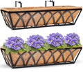HFHOME 24 inch Window Deck Rail Planter Including Coco Liner by HFHOME
