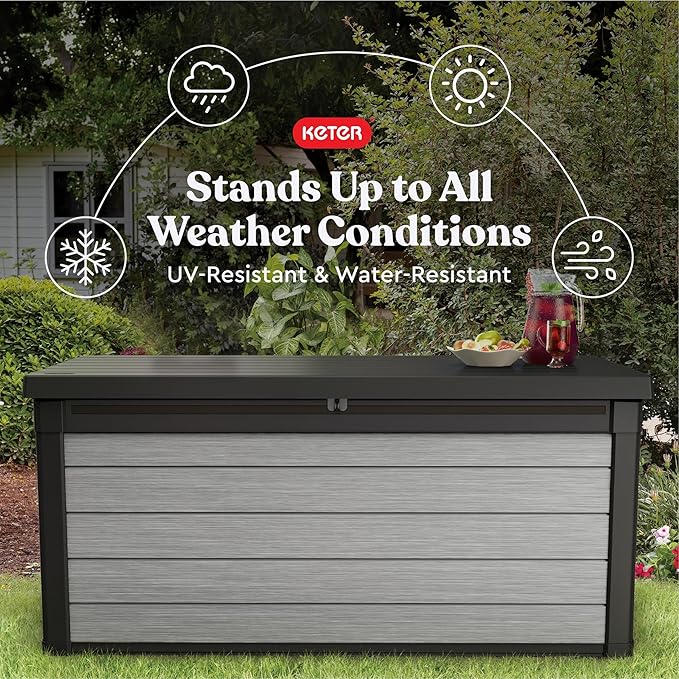 Keter Denali 150 Gallon Resin Large Deck Box - Image 6
