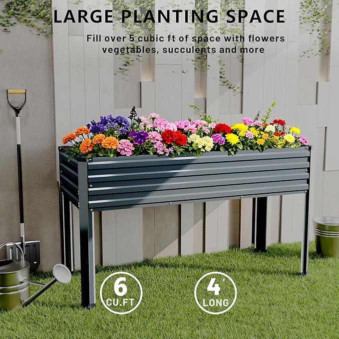 Vengarus Galvanized Raised Garden Bed Outdoor - Image 5