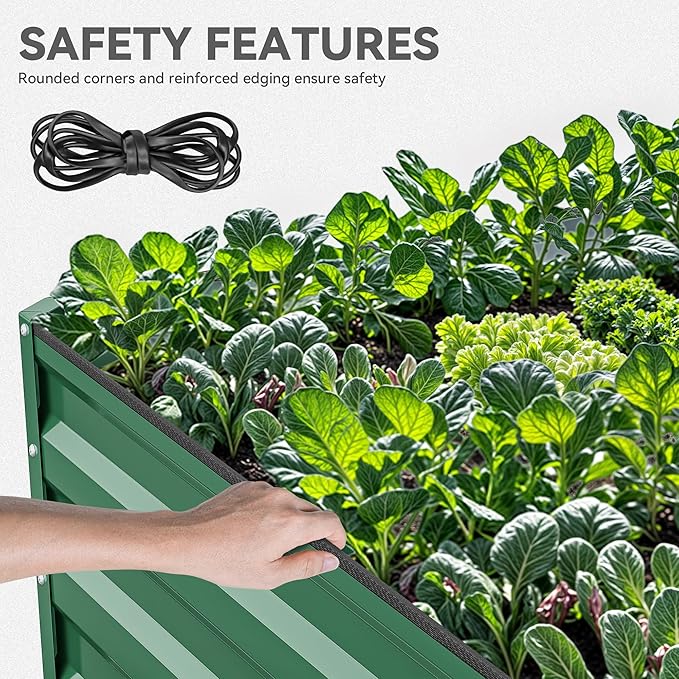 YITAHOME 96x48x24 in 2pcs Galvanized Raised Garden Bed Kit, Large Metal Planter - Image 6