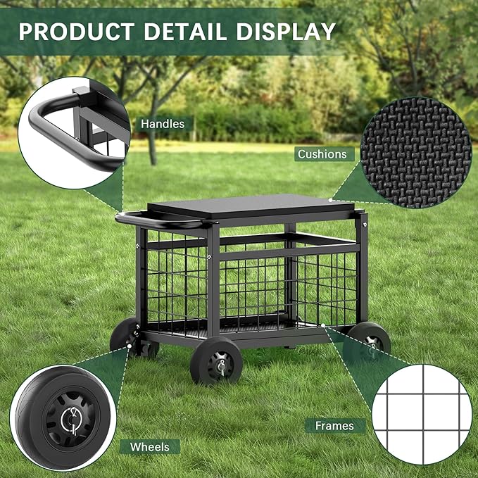 FLINTER Rolling Garden Work Seat - Image 5